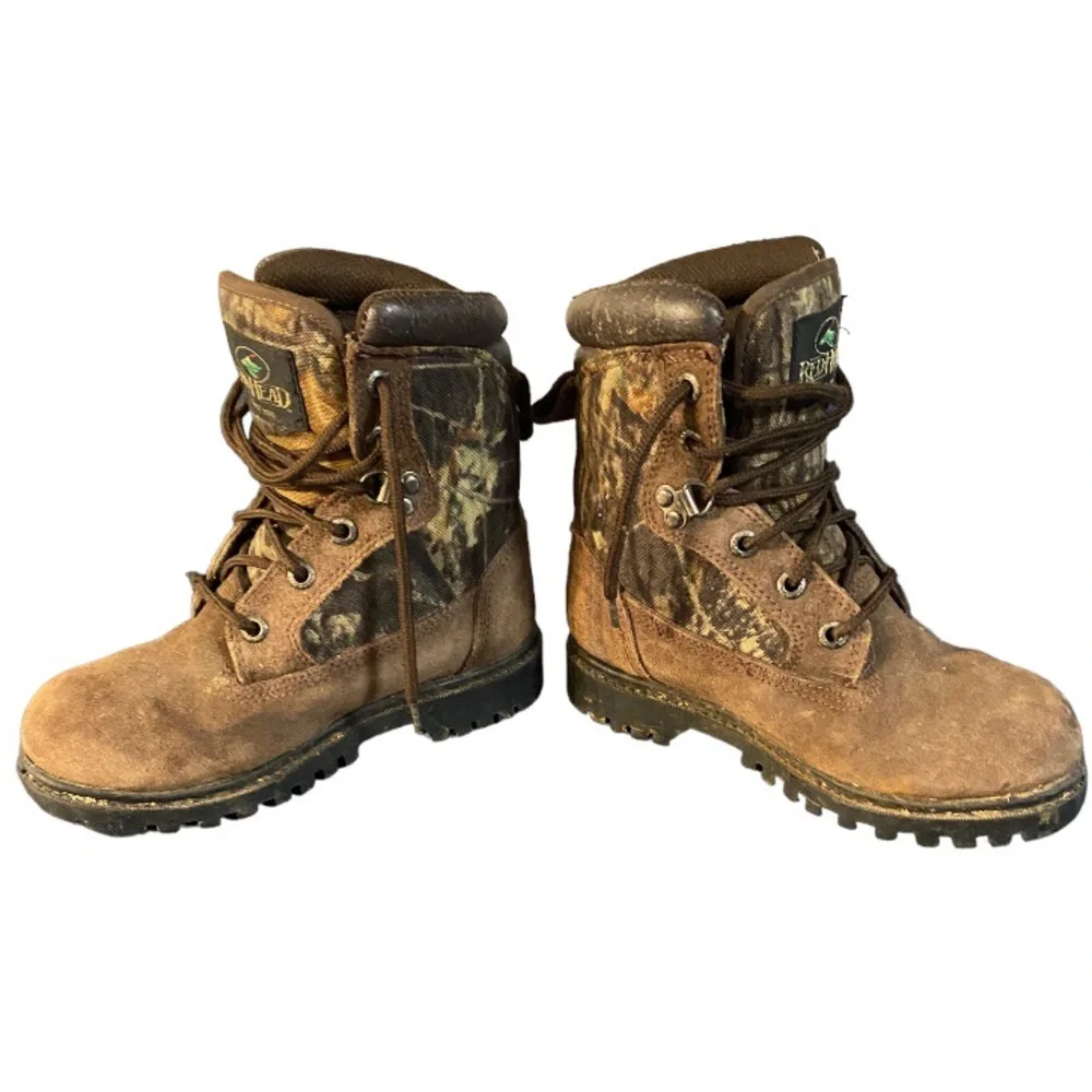 Redhead Hunting Boots Boys 2Y Medium Brown Camouflage 100% Waterproof RH29012MOB